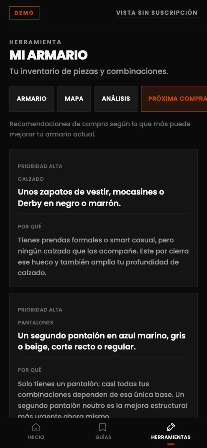 Próxima compra en Mi Armario: prioridades de incorporación según los huecos del inventario